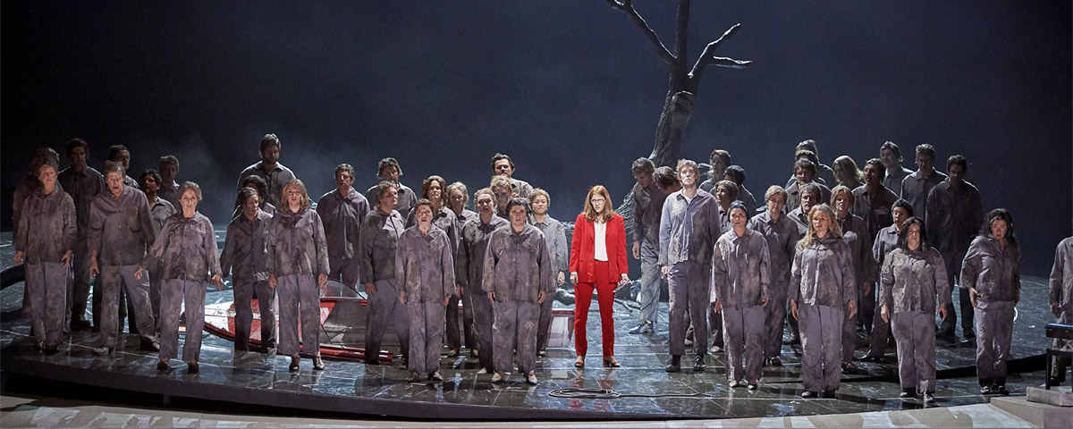 »Die Weiden«: Rachel Frenkel als Lea, eine junge Philosophin © Wiener Staatsoper GmbH/Michael Pöhn