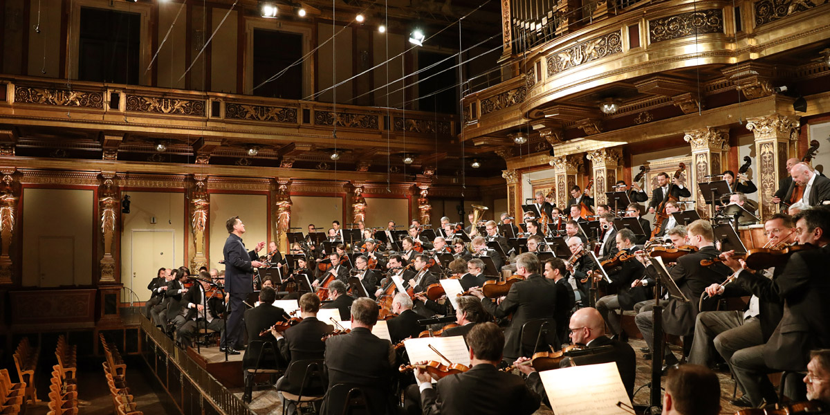 Christian Thielemann und die Wiener Philharmoniker bei der Einspielung der 5. Symphonie von Anton Bruckner © Wiener Philharmoniker/Dieter Nagl