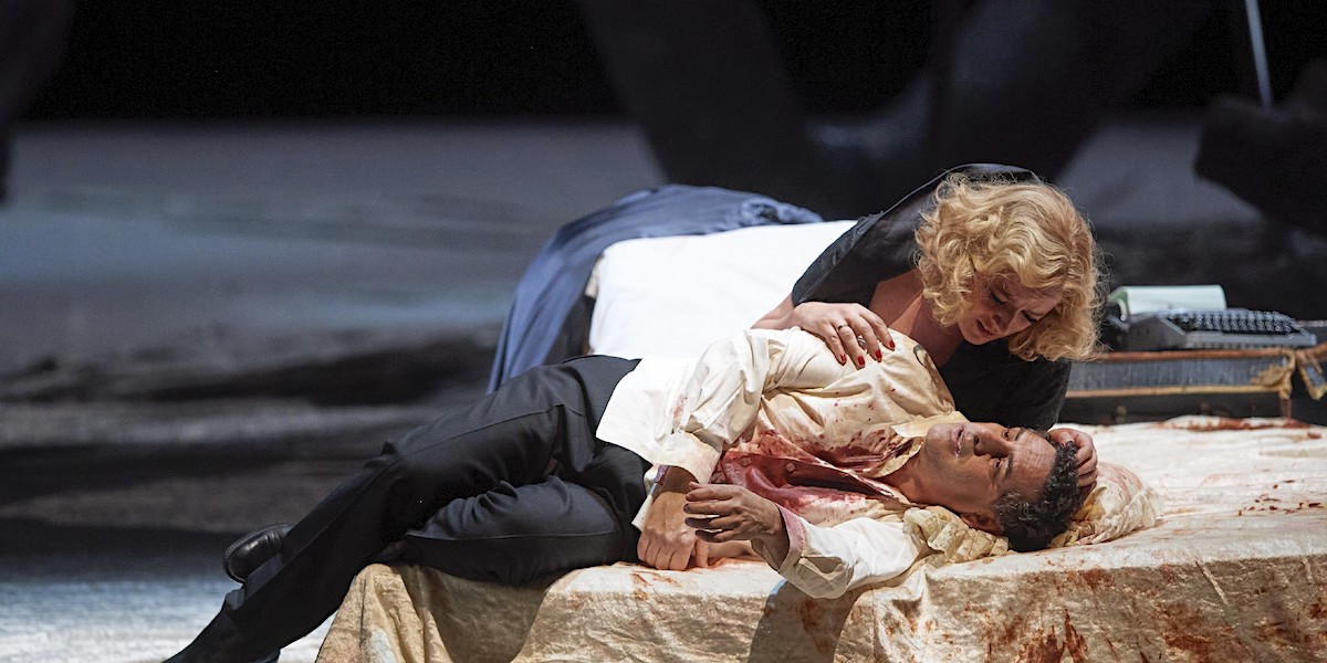 »&#8239;Werther&#8239;«, 4. Akt: Clémentine Margaine (Charlotte) und Juan Diego Flórez (Werther) © Wiener Staatsoper GmbH/Michael Pöhn