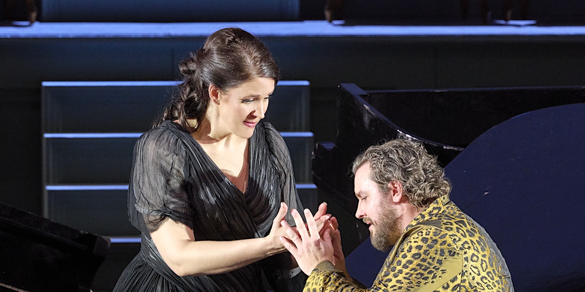 » Ariadne auf Naxos «, die Oper: Lise Davidsen als <em>Ariadne</em> und Michael Spyres, der zum ersten Mal in Wien <em>Bacchus</em> sang © Wiener Staatsoper/Michael Pöhn