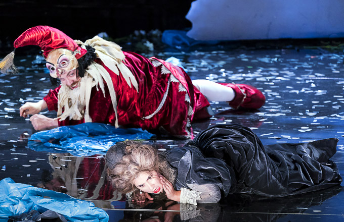 »Pagliacci«: Audun Iversen (Tonio) und Aurelia Florian (Nedda) © Oper Graz/Werner Kmetitsch