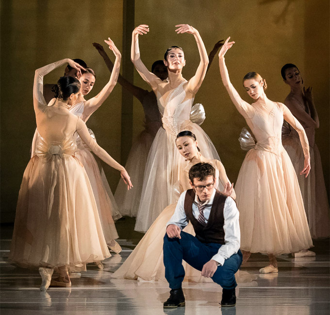 Daniel Proietto: »Blanc« — Ketevan Papava (Die Frau/Sylphide) und Andrey Kaydanovskiy (Der Poet) © Wiener Staatsballett/Ashley Taylor