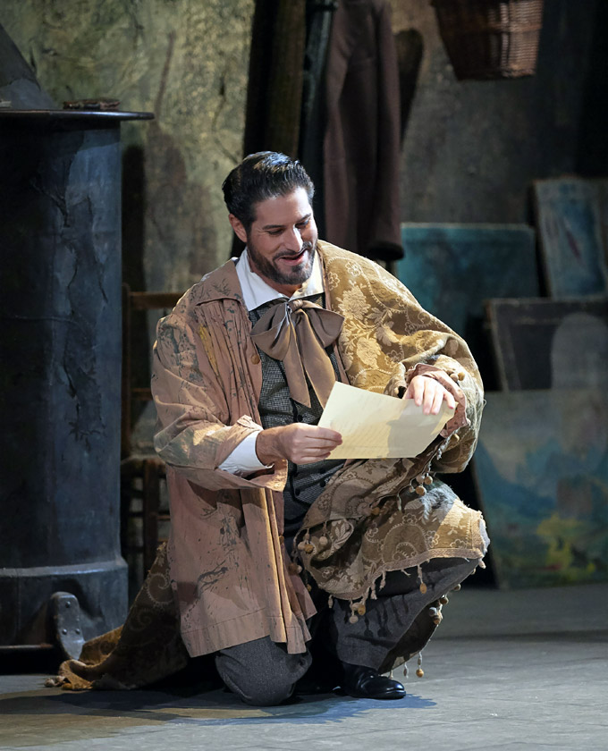 »La bohème«, 1. Akt: Clemens Unterreiner als Marcello © Wiener Staatsoper/Michael Pöhn