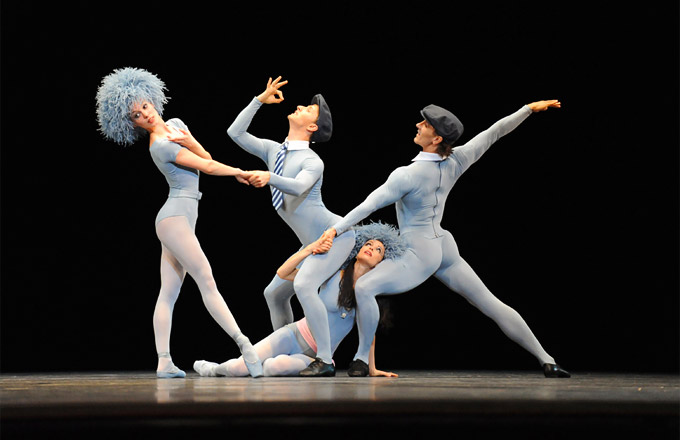 Jerome Robbins’ »The Concert«: Marta Drastiková, Dumitru Taran, Irina Tsymbal und Gabor Oberegger (Archivbild aus 2011) © Wiener Staatsballett/Dimo Dimov