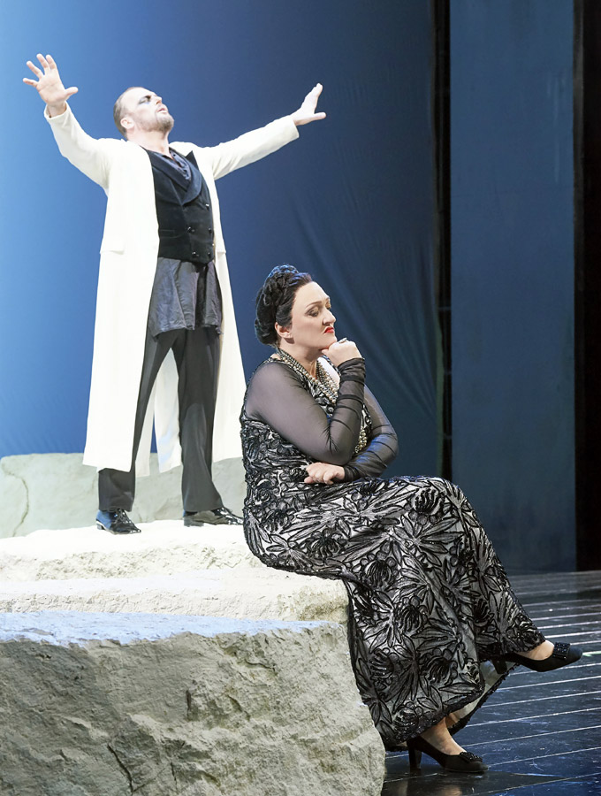 »Das Rheingold«, 2. Bild: Wotan (Tomasz Konieczny) und Fricka (Michaela Schuster) © Wiener Staatsoper GmbH/Michael Pöhn