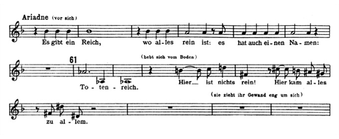 Richard Strauss: »Ariadne auf Naxos«. Der Beginn von »Es gibt ein Reich« aus dem Klavierauszug