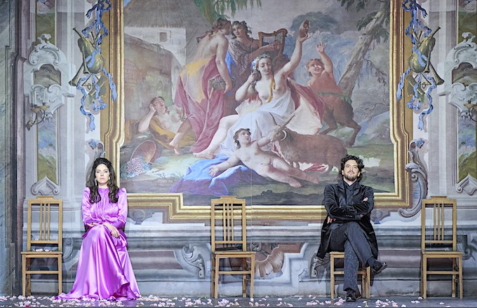 » Le nozze di Figaro «, 3. Akt: Hanna-Elisabeth Müller (Contessa d'Almaviva) und Andrè Schuen (Conte) © Wiener Staatsoper GmbH/Michael Pöhn