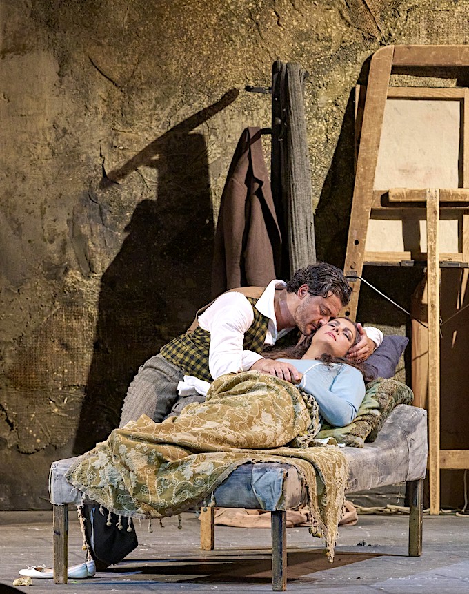 » La bohème «, 4. Akt: Anna Netrebko (Mimì) und Vittorio Grigolo (Rodolfo) © Wiener Staatsoper GmbH/Michael Pöhn
