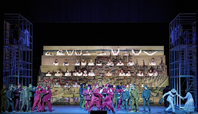 » Die Meistersinger von Nürnberg «: Die » Prügelszene « im 2. Aufzug © Wiener Staatsoper GmbH/Michael Pöhn